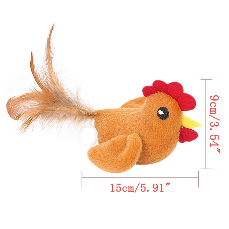 

Pet Kittens Cute Plush Walking Chicken Toy Containing Catnip, Cat Swing Interactive Toy
