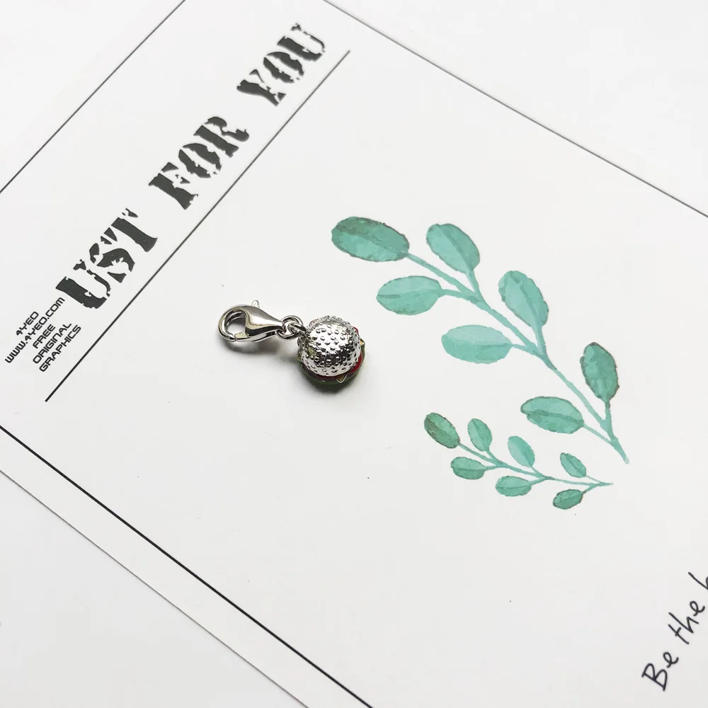 Подвеска с изображением чизбургера модные ювелирные изделия из стерлингового