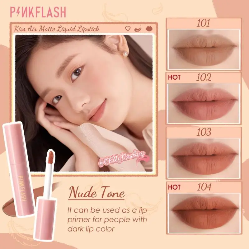 Airy Dual-use Lipstick Lips Glaze Matte Liquid Eyeshadow Blush Non-fading Lip Gloss Makeup Korea Cosmetic TSLM1 |