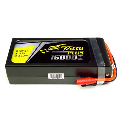 Оригинальный TATTU Lipo Smart Battery 6S 22 2 V 16000mAh Plus 15C 6S1P с AS150 XT150 разъемом для