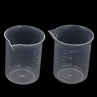 2 шт 100 мл прозрачные Пластик измерения JugCup Градуированный стакан прозрачный мерный стаканчик для выпечки стакан измерений жидкостей твердого английского фарфора чашки кофе