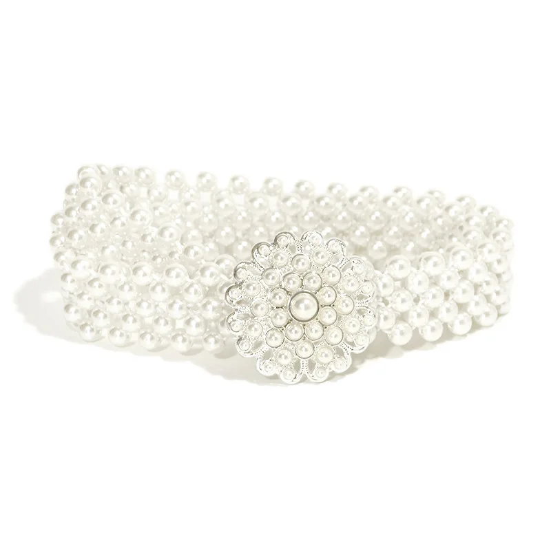 Жемчужный пояс в европейском и американском стиле для девочек украшенный
