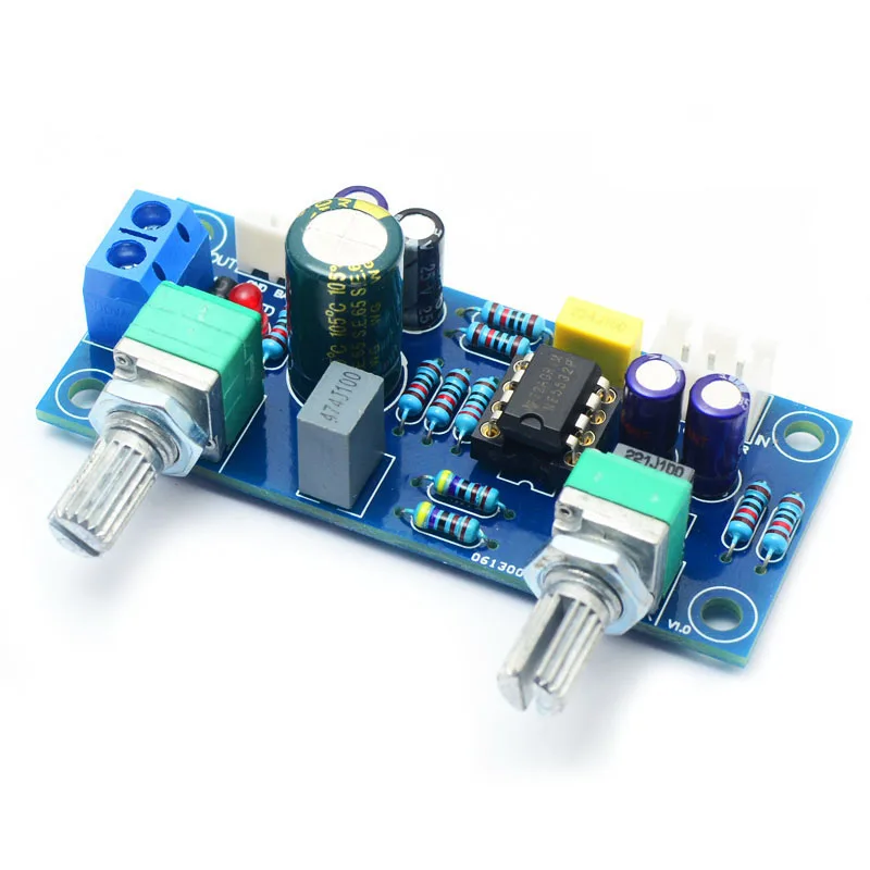 

Фильтр нижних частот бас сабвуфер предусилитель Плата усилителя двойная мощность NE5532 фильтр нижних частот бас предусилитель DIY Kit