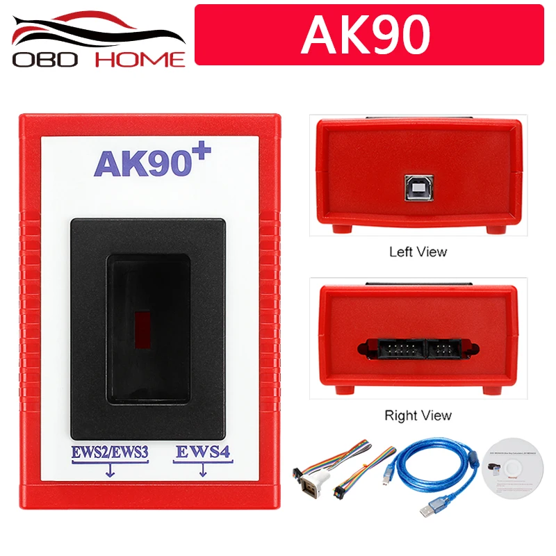 Программатор ключей AK90 + OBD2 для BMW CAS/EWS2/3/4 считыватель кодов V3.19 новейшая версия