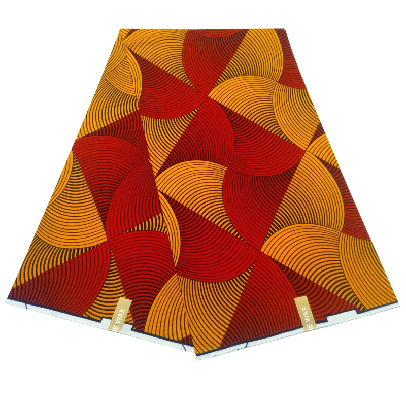 

African wax Fabric print Guaranteed Veritable Wax 100% Cotton Fabric 6Yards For Clothes Nigerian Style Fabric Patchwork Sewing