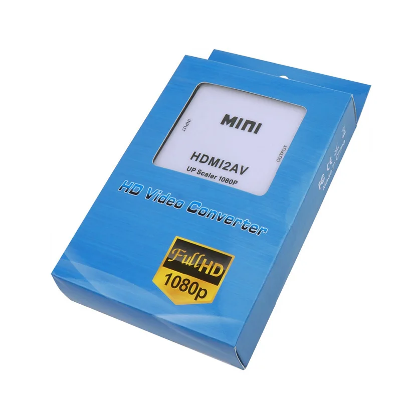 Мини адаптер HDMI2AV Hdmi в rca конвертер AV CVBS Scaler 1080P поддержка NTSC & PAL L/R чехол для аудио и