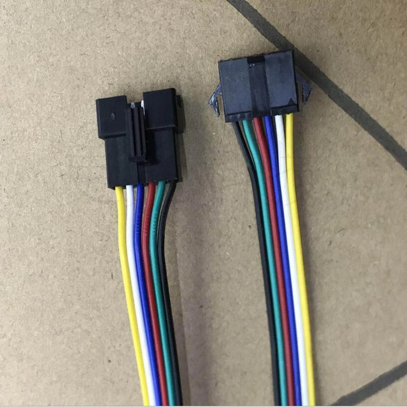 100 пар 6pin JST SM Мужской Женский Разъем соединительный кабель для светодиодной с 15