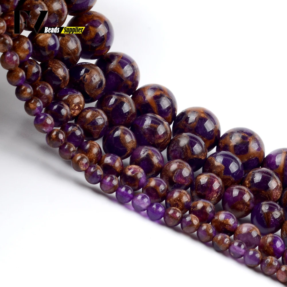 

Wholesale Natural Cloisonne Round Stone Beads For Jewelry Making Diy Bracelets Necklace Hademade Accessories Needlework 4/12MM