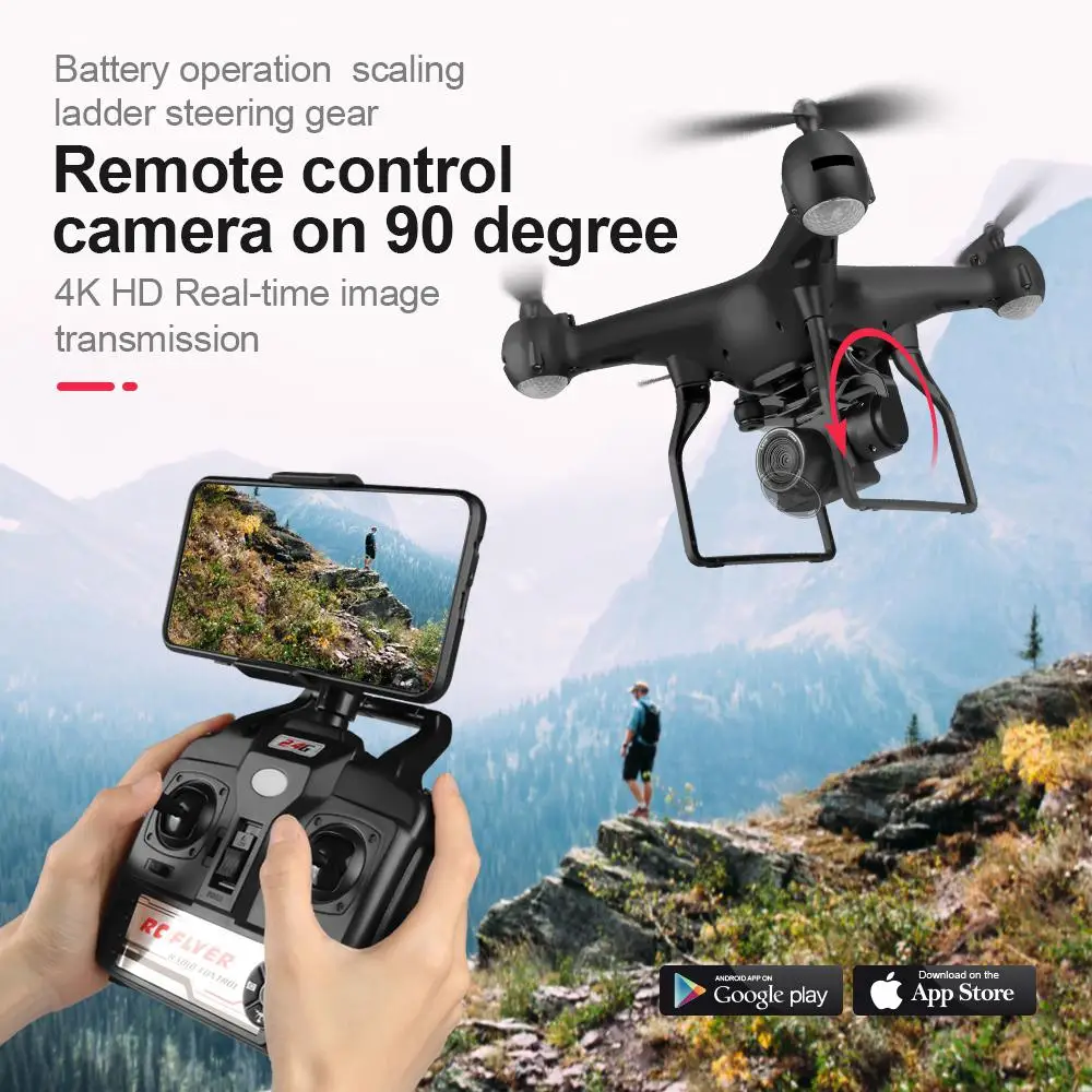 

RCtown Drone 4k RC Quadcopter Dron with HD 1080P Wifi Camera Video Highly Stable Rc Helicopter F68 Drones
