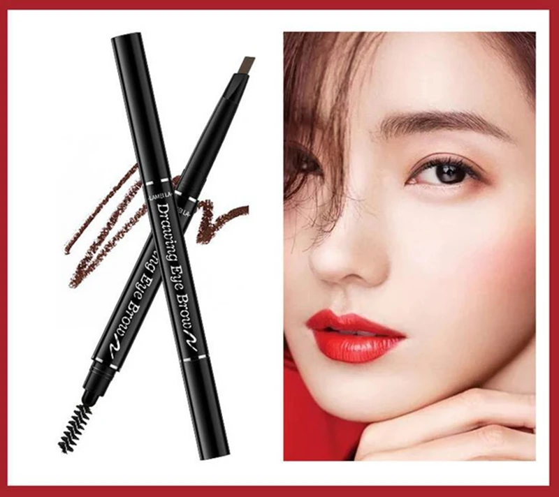Карандаш для бровей двухсторонний Водонепроницаемый долговечный не Цветущая