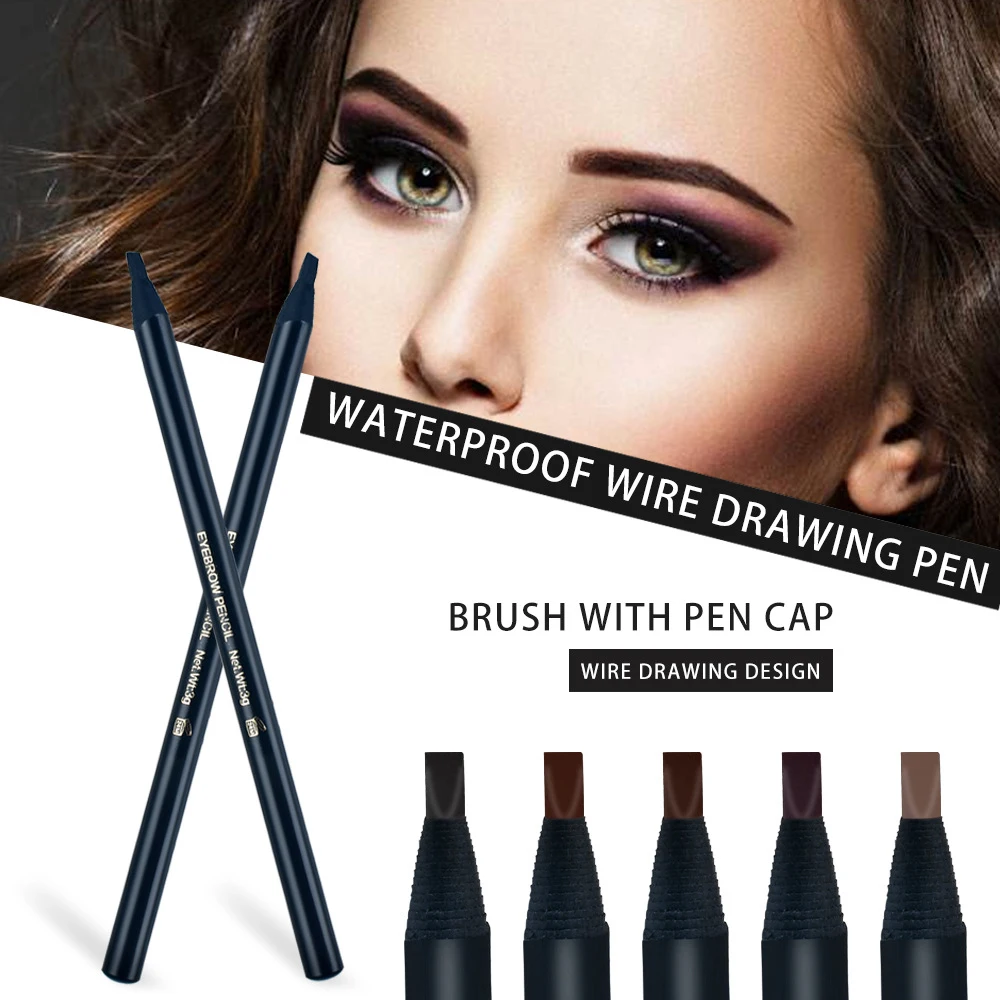 Натуральная четырехкулачковая водостойкая карандаш для бровей жидкая подводка