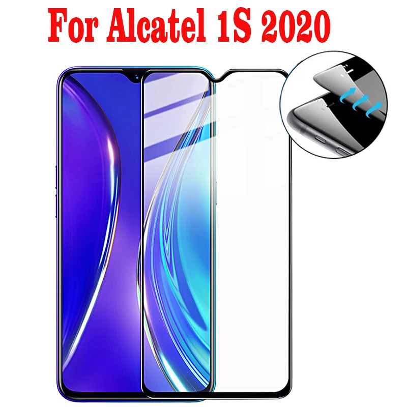3D закаленное стекло для Alcatel 1S 2020 полное покрытие 9H защитная пленка
