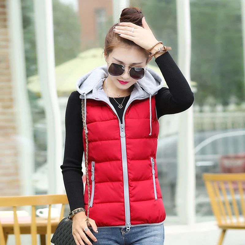 Женская короткая куртка на хлопковом наполнителе приталенный Симпатичный жилет