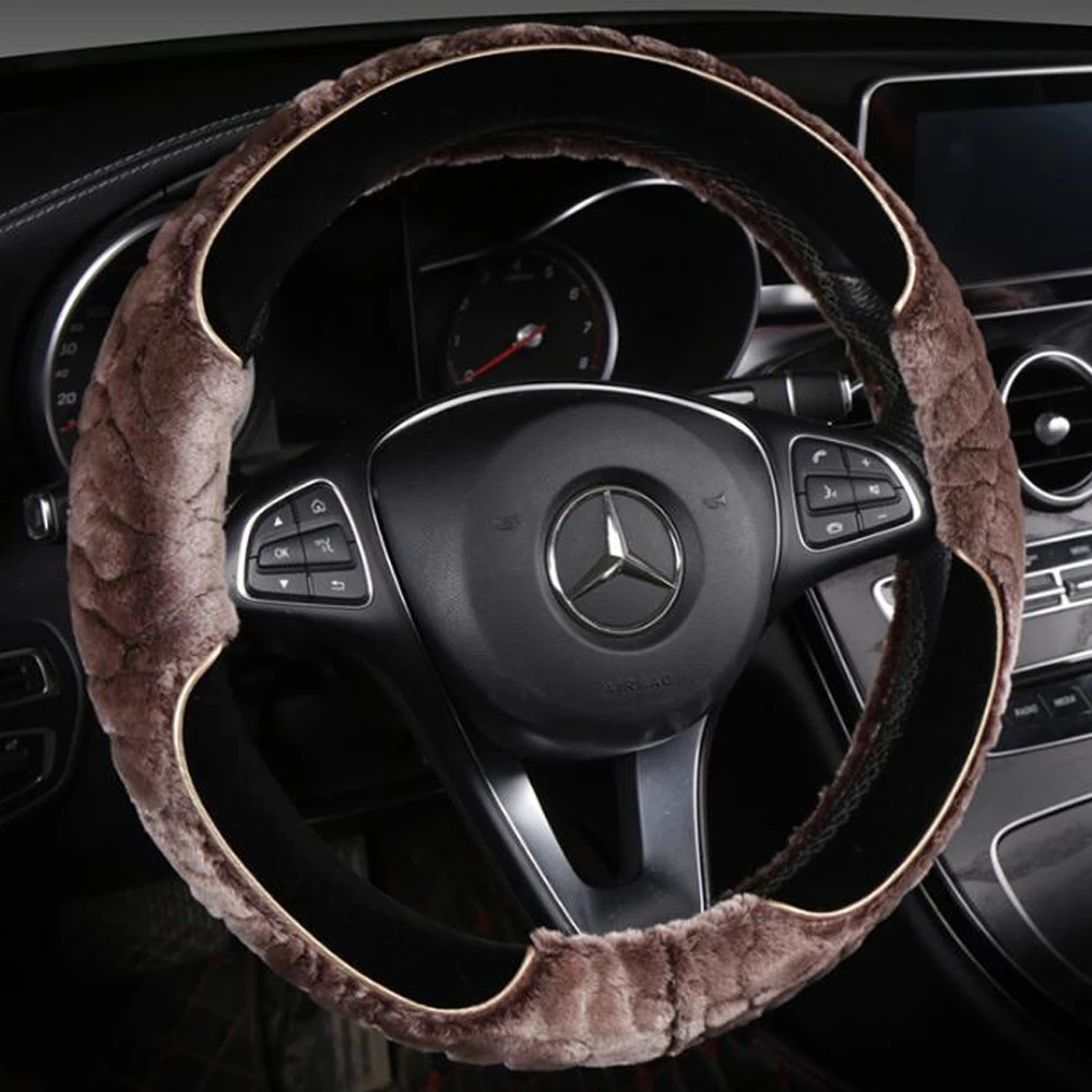 Флисовый чехол для руля удобное плюшевое рулевое колесо диаметр 38 см | Автомобили