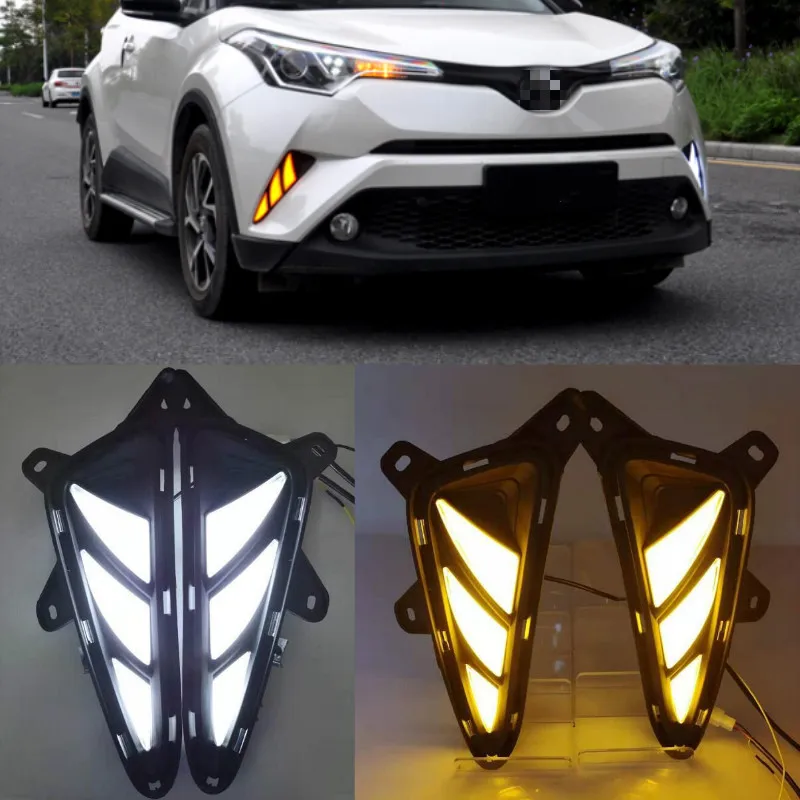 

1Set LED DRL For Toyota C-HR CHR 2016 2017 2018 2019 Daytime Running Light Rear Tail bumper Fog Lamp Brake light Warning light