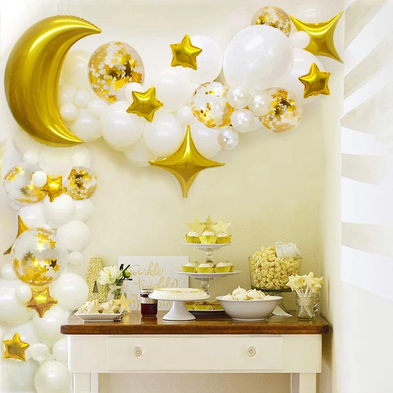 

Eid Mubarak Balloon Chain Confetti Balloons Islamic New Year Decor Happy Ramadan Muslim Festival Decoration Ramadan Supplies
