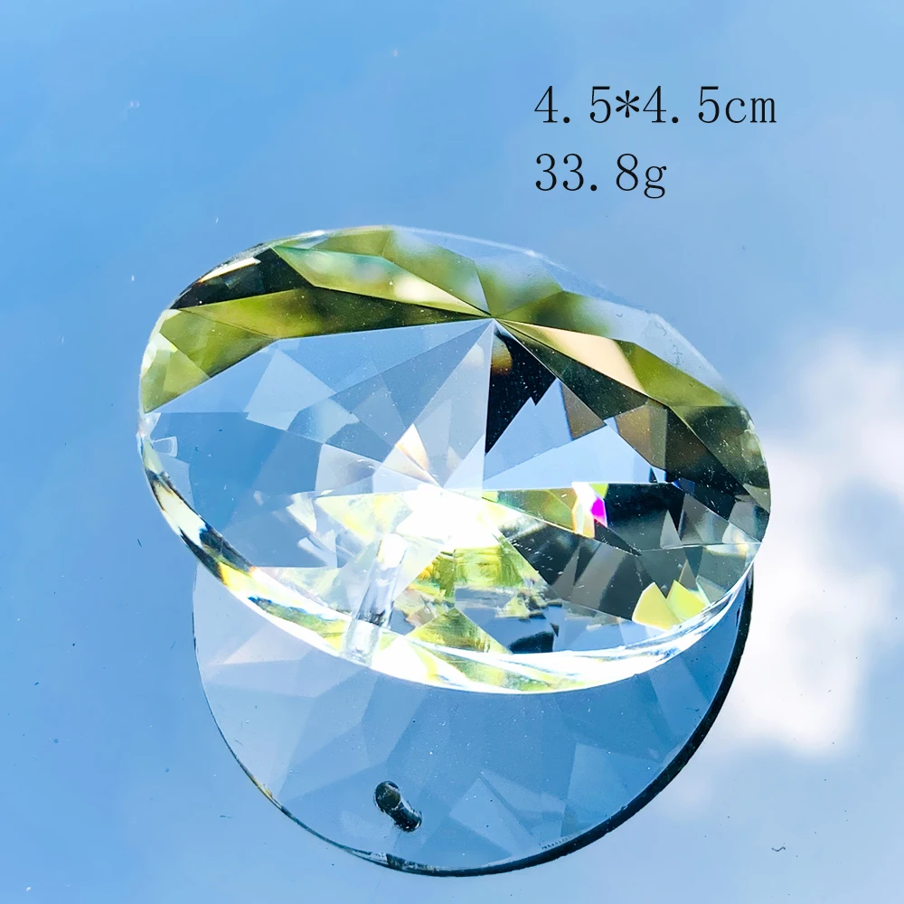 45mm Round Clear Crystal Prisms Flower Suncatcher Pendants Hanging for Chandelier Parts DIY Home Wedding Decor Accessories | Освещение