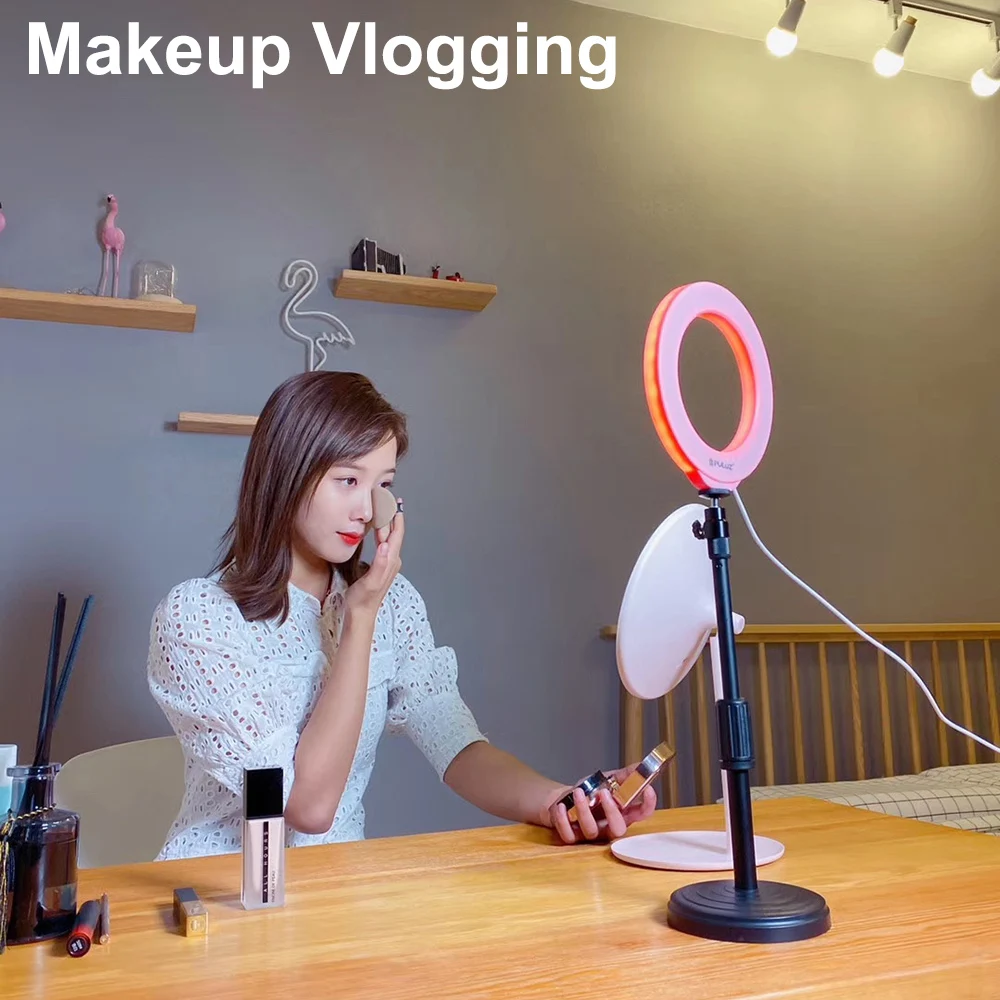 12 см кольцевой светодиодный светильник для видеосъемки 3 режима Vlogging Selfie