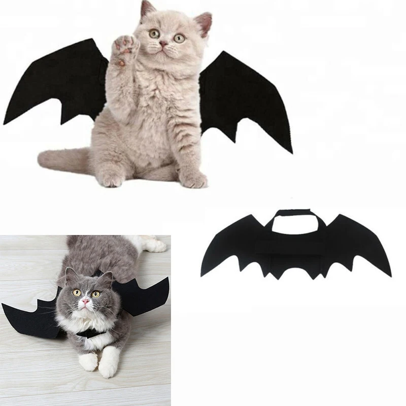 

Cat Bat Outfit Halloween Cosplay Costume Vampire Fancy Cute Wings Pet Dog Dress