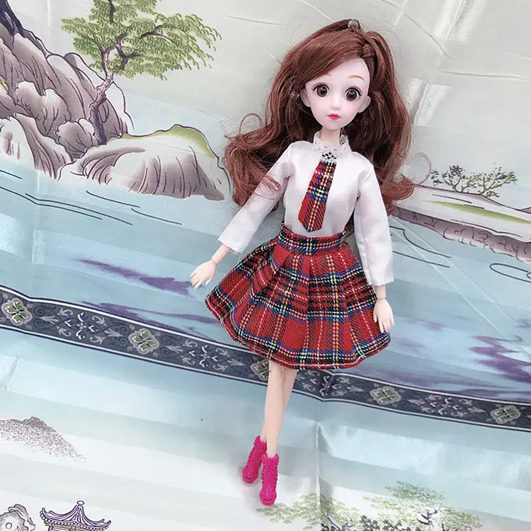 

Шарнирная кукла 30 см, шарнирный подвижный макияж для девочек, Модный комплект одежды в студенческом стиле, игрушка для девочек, подарок для ...