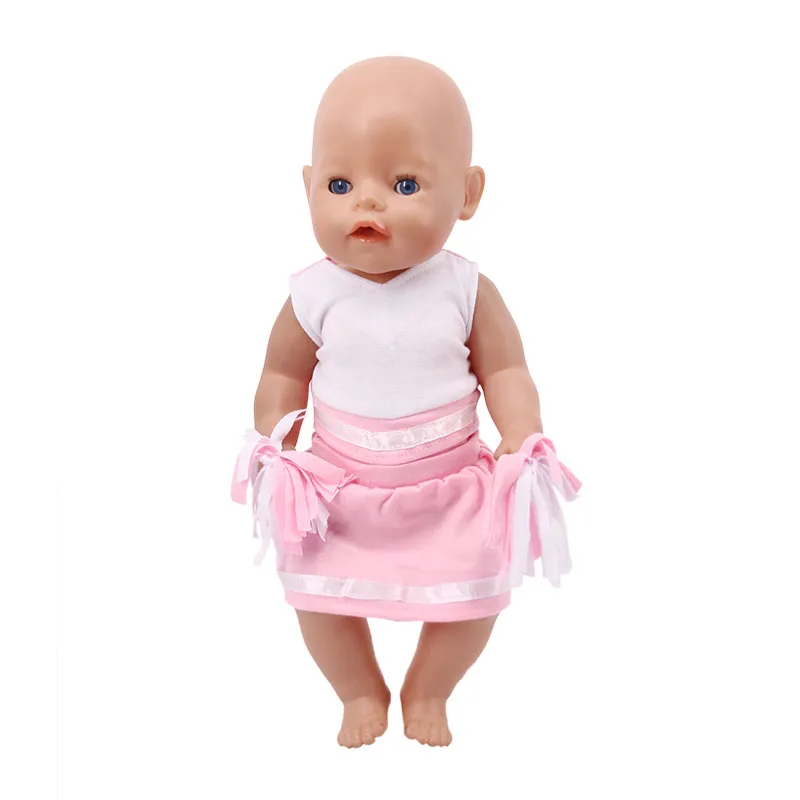 Черлидера короткая юбка в три Цвета футболка подходит 18 дюймов принятые США и 43