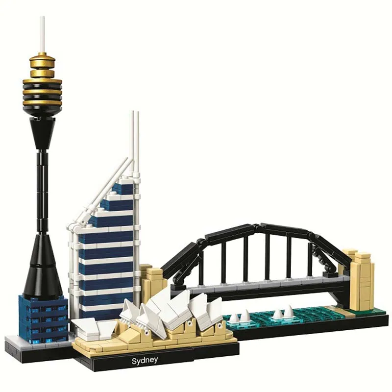 

10678 Architecture Building Set London 21034 Big Ben Tower Bridge Model Building Block Bricks Compatible Toys Lepinlys