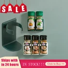 Настенный держатель для бутылок для специй, приправ, на дверцу шкафа, стойка для банок