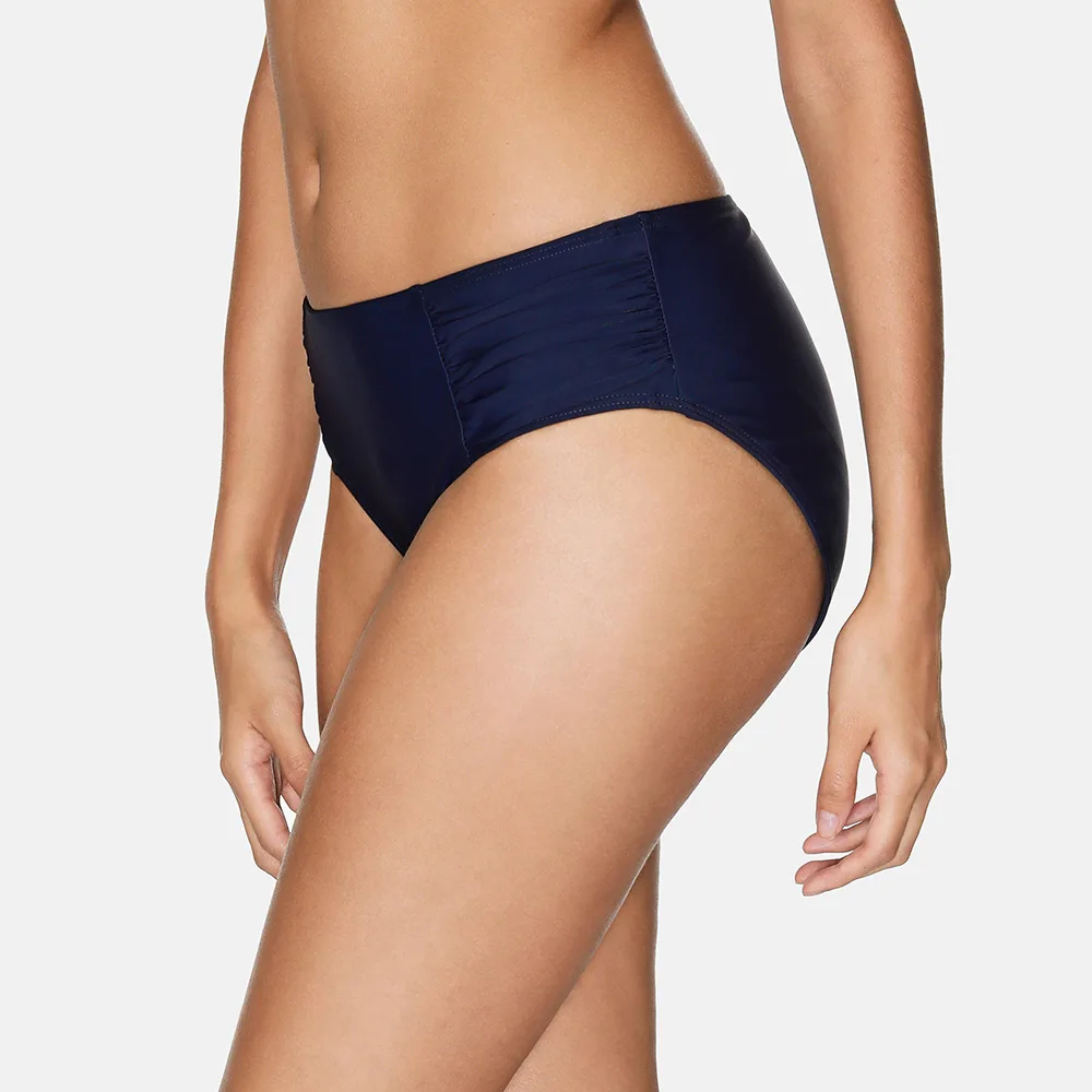 Anfilia Women Swimming Trunks Ladies Ruched Bikini Bottom Ban Solid Color Swimwear Briefs Sexy | Спорт и развлечения