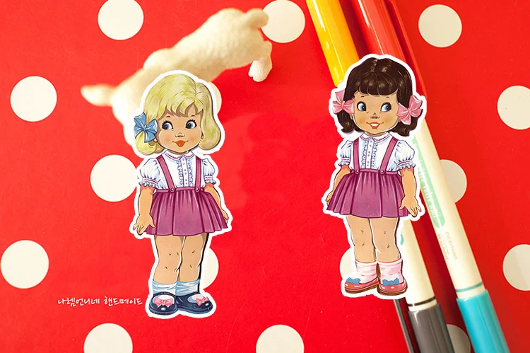 Винтажная кукла Стикеры s ремесла и Скрапбукинг детские игрушки декоративная