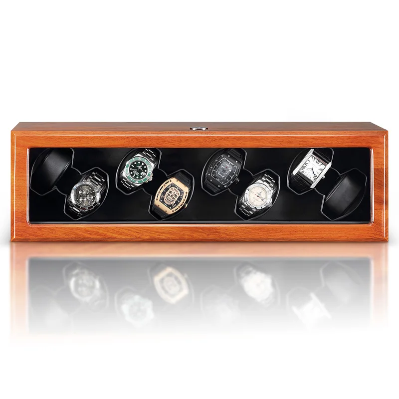 Деревянная коробка для намотки часов автоматических механических классический