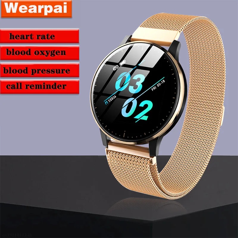 Wearpai Q20 Мужские Цифровые умные часы с цветным экраном мониторинг сердечного ритма