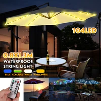 104 led umbrella light garden parasol lamp waterproof led string light flexible decor lighting outdoor lamp remote control
