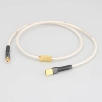 audiocrast a26 silver plated hifi usb cable high quality 6n occ type a b dac data usb cable