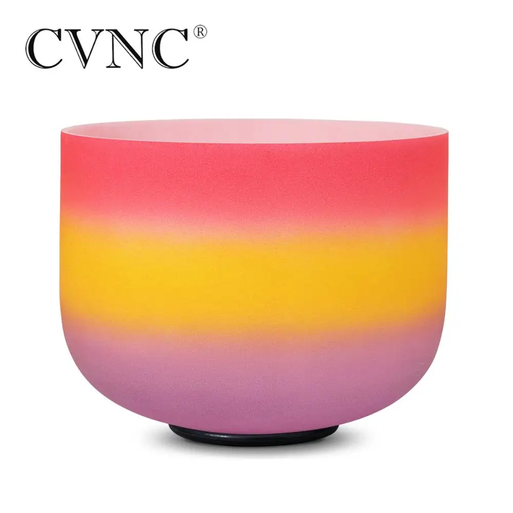 CVNC 8 &quotNote C корень чакра цвета радуги Матовый Кварцевый Поющий чаша|Колокольчики
