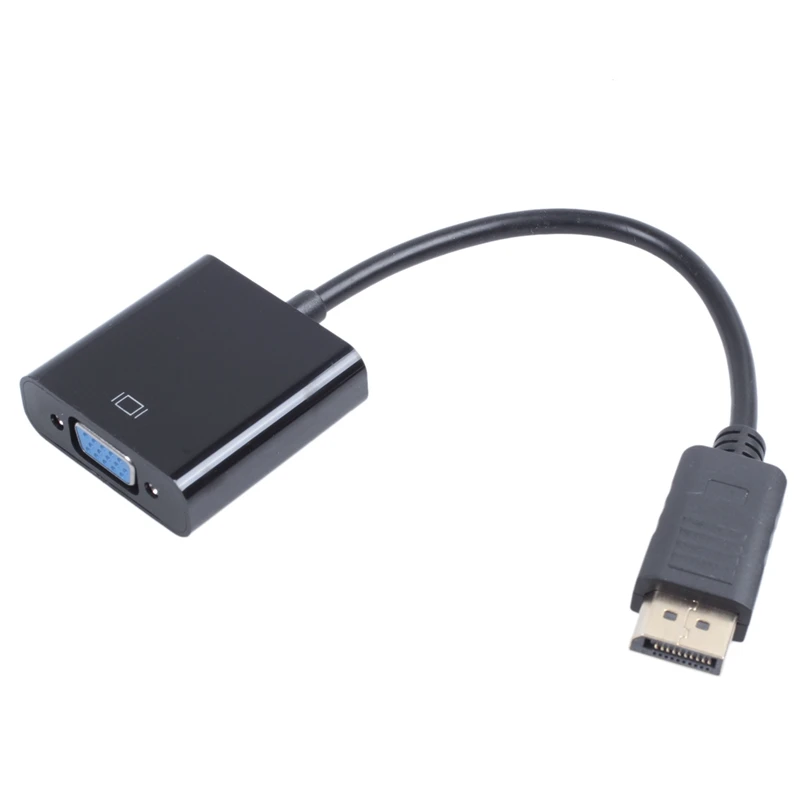 1080p DP DisplayPort Мужской к VGA Женский конвертер адаптер кабель в наличии|Кабели VGA| |