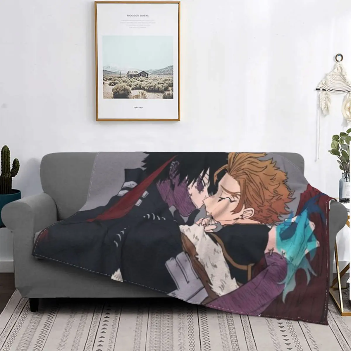 

Dabi And Hawks-Manta a cuadros para niños, colcha para cama, sofá cama, manta de toalla a cuadros de Anime, colcha de 220x240, 7