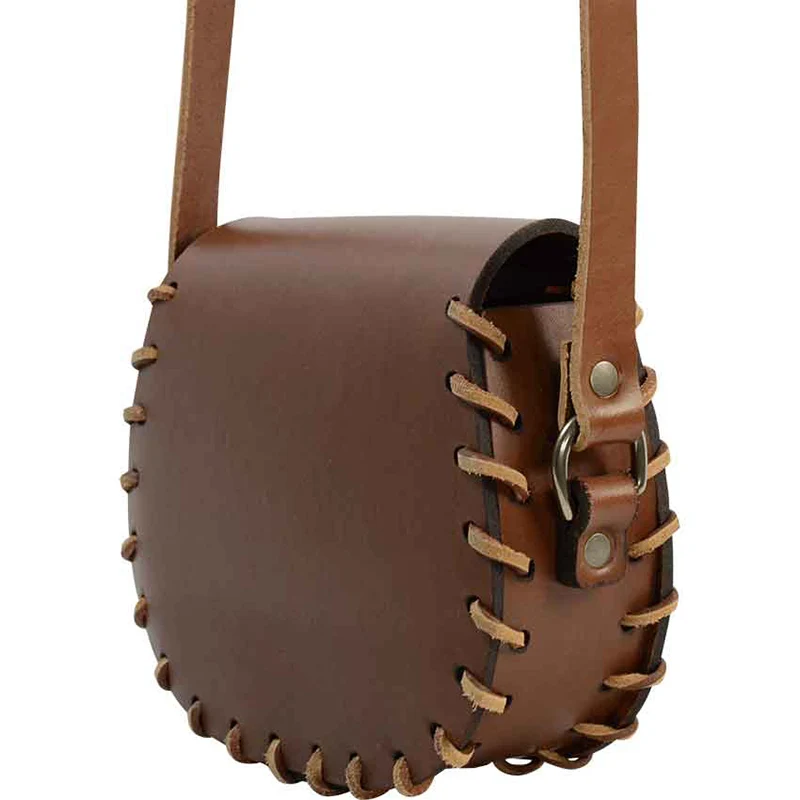 Кожаная сумка-мессенджер на плечо в стиле стимпанк |