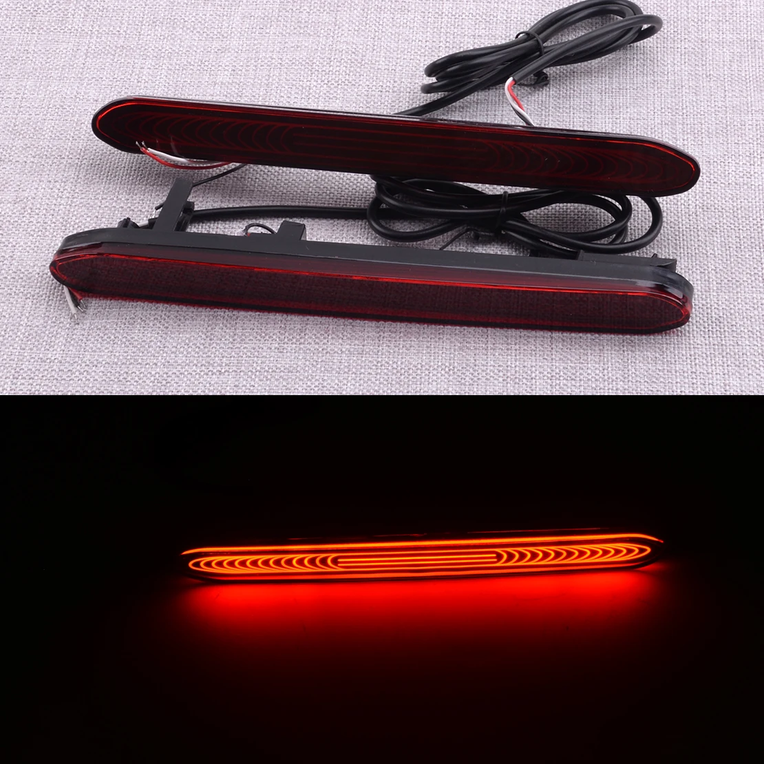 

1 пара 7 Вт 12 В светодиодный задний бампер отражатель задний стоп-сигнал ДХО светильник ры Красные линзы подходят для Acura TSX 2008 2007 2006 2005 2004