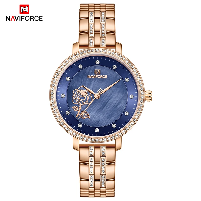 

NAVIFORCE Brand Top Luxury Women's Watches Waterproof Quartz Lady Date Display Clock Gift Girl Wife Wrist Watch Relogio Feminino