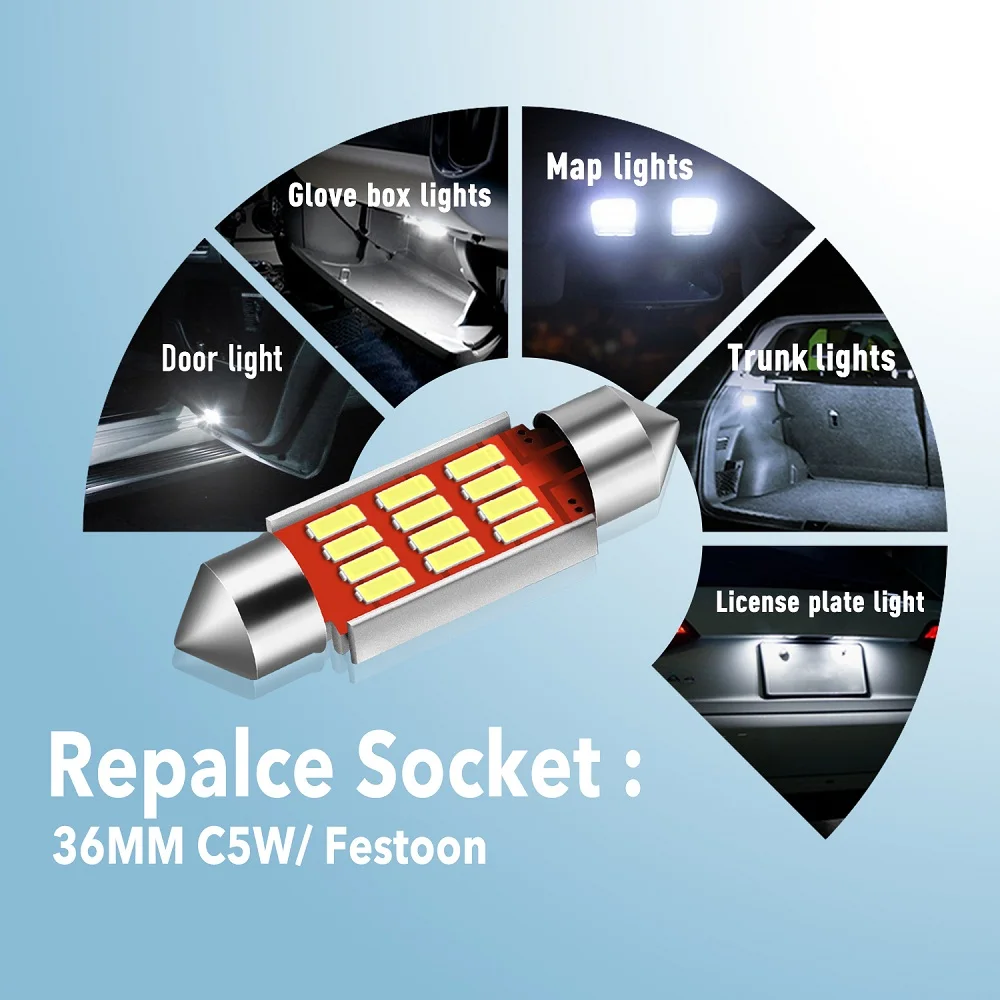 Светодиодный фонарь для чтения C5W CANBUS 36 мм без ошибок 4014 SMD Mercedes Benz W212 W210 W124 W202 W203 W169