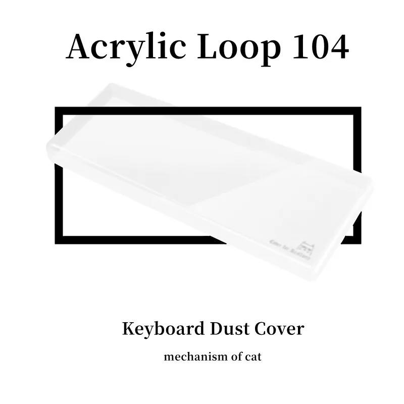 

Mstone Cute Cat Acrylic Loop 104 Mechanical Keyboard Cover Transparent Keyboard Dust Cover Compatible with Realforce (L17.4"х W5