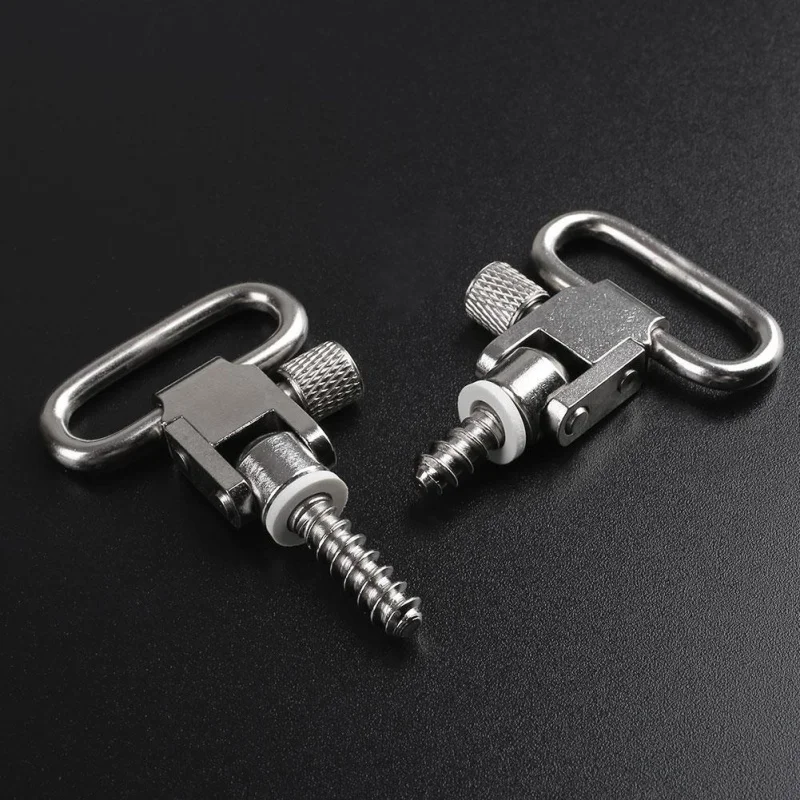 

1 Pair Steel Metal Strap Ring Thread Strap Ring Quick Detachable Sling Swivel Hunting Accessories