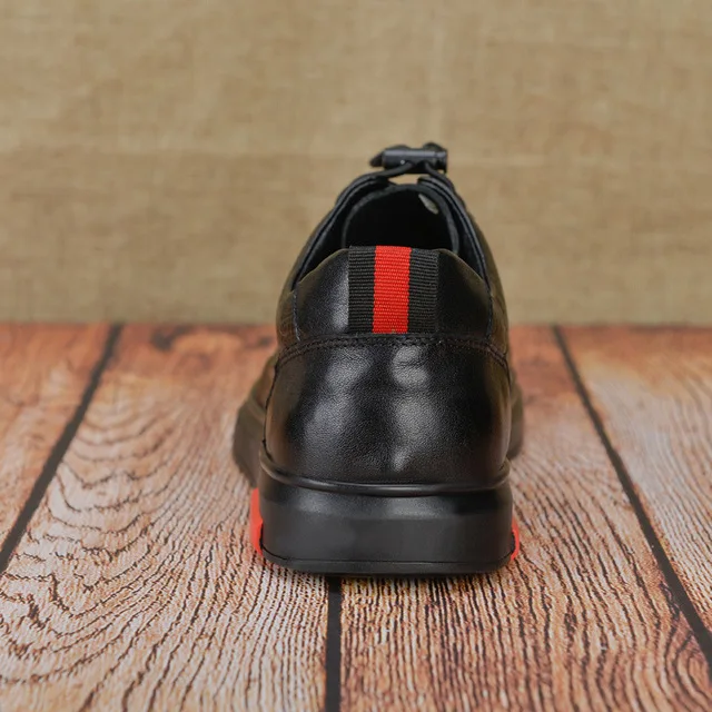 

Autumn Classic men's Loafers Casual shoes genuine leather leisure Breathable man Soft bottom sports shoes Spring black sneakers