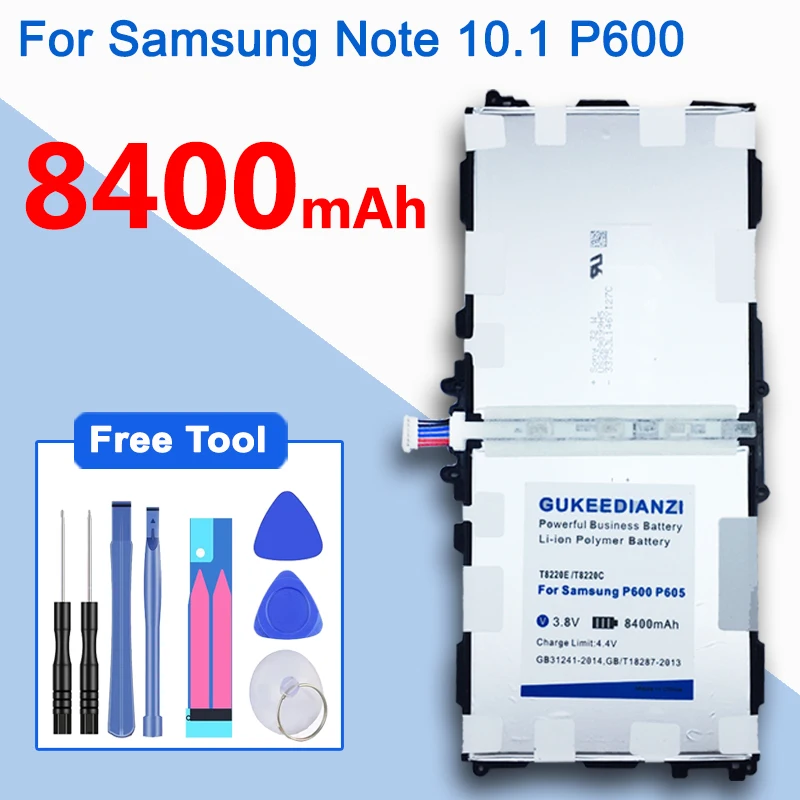 GUKEEDIANZI планшет Батарея T8220E/T8220C для samsung GALAXY Note 10,1 SM P600 P601 P605 P607 T520 T525 8400 ма-ч