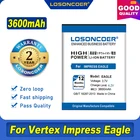 100% Оригинальный аккумулятор LOSONCOER 3600 мА  ч для телефона Vertex Impress Eagle