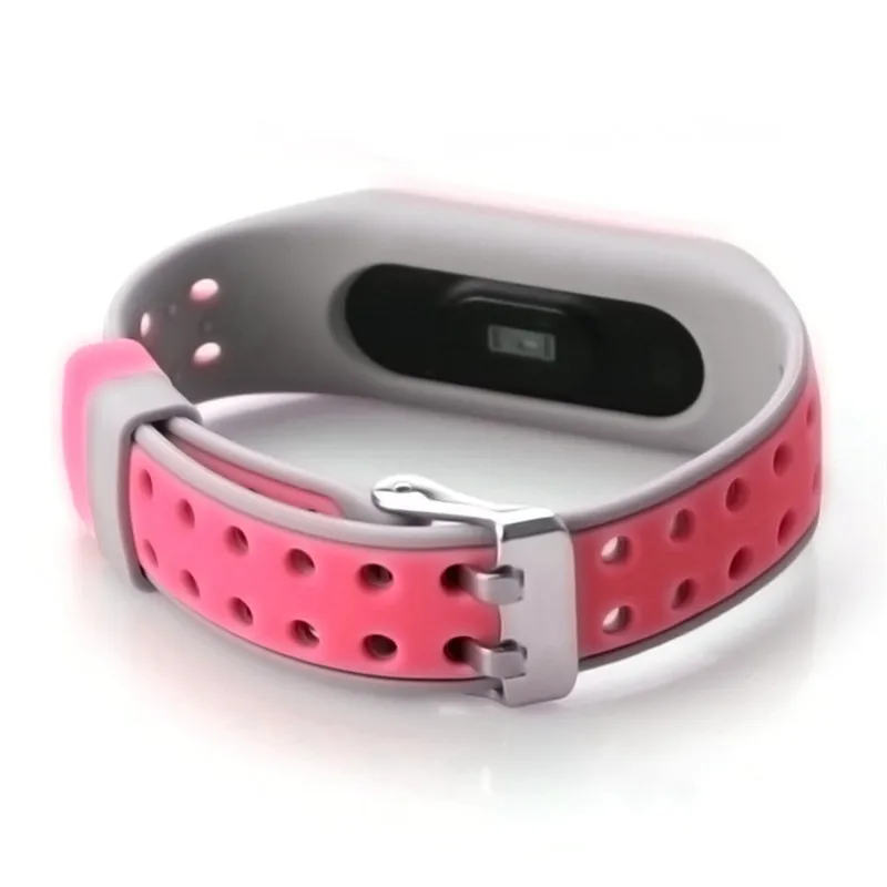 Ремешок для браслета Xiaomi Mi Band 4 силиконовый двухцветный двубортный браслет mi band 3