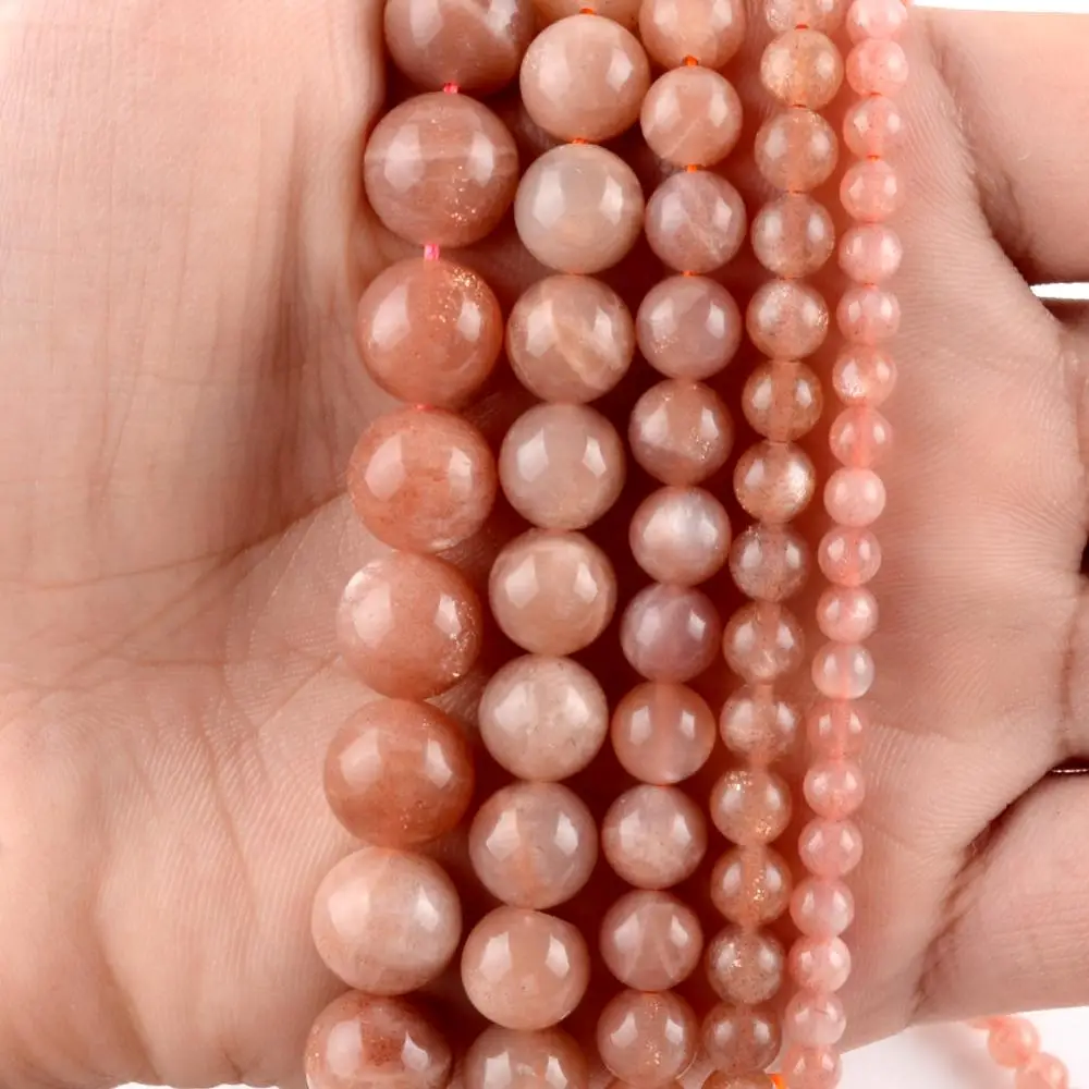 

Natural Sun Stone Stone Beads Round Loose Spacer For Jewelry Making DIY Bracelet Handmade 6/8/10/12mm