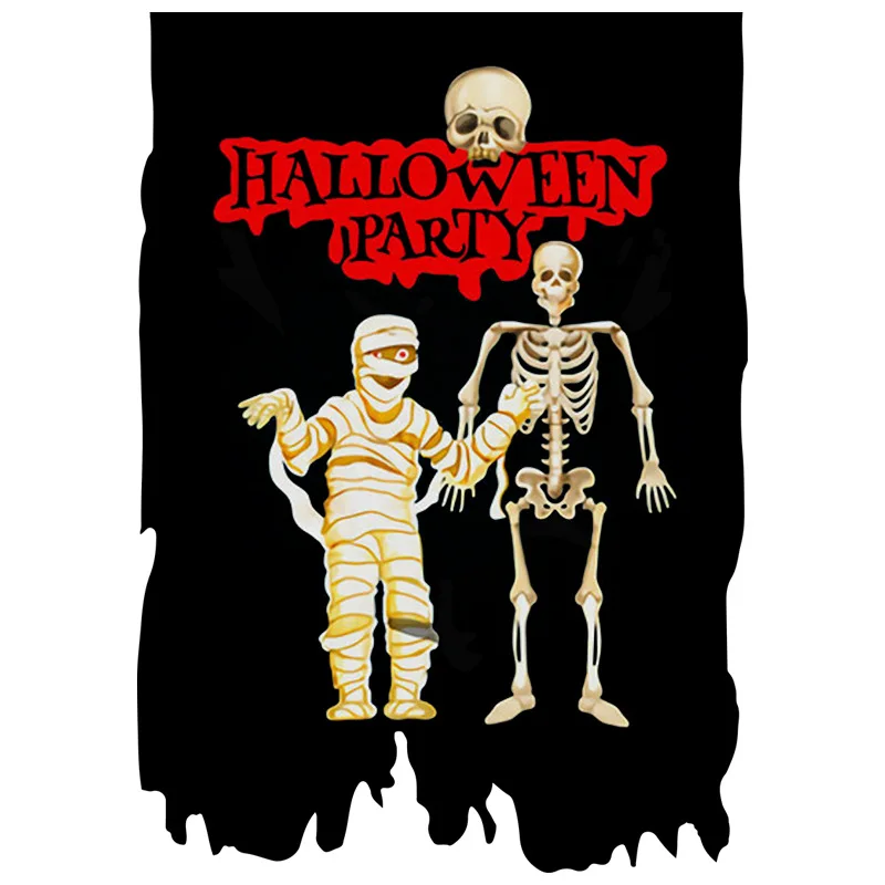 Настенный баннер на Хэллоуин флаг 70x100 см флажки летучая мышь тыква призраки паук