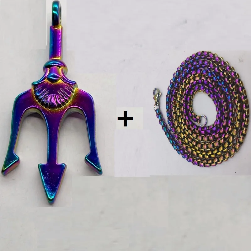 Ожерелье с подвеской-тройником из нержавеющей стали | Украшения и аксессуары