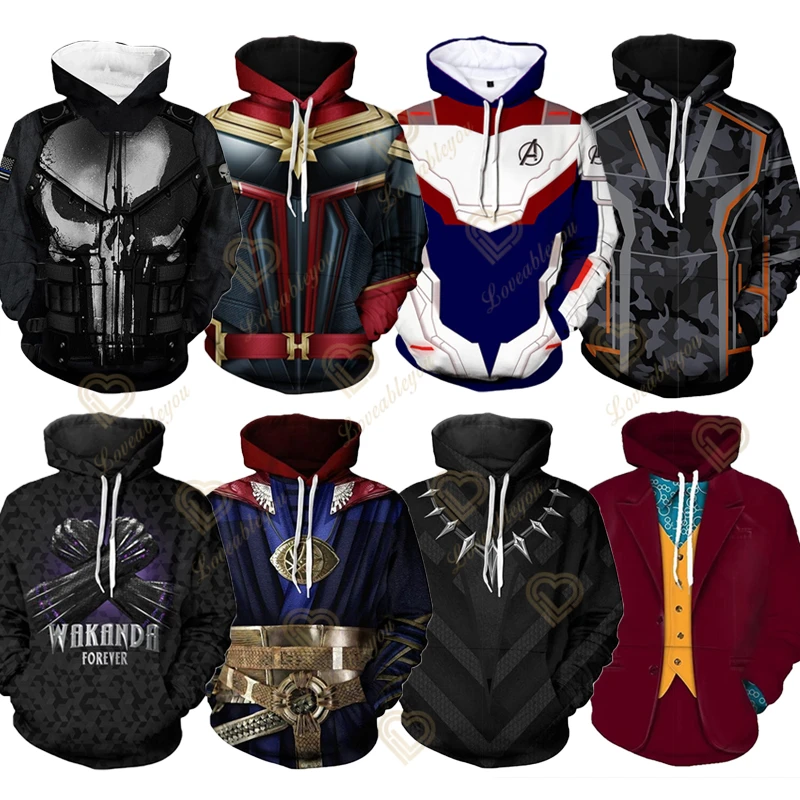 

Толстовки женские и мужские с 3d принтом Дэдпула, свитшот, забавная уличная одежда Харадзюку для косплея на Хэллоуин, Прямая поставка